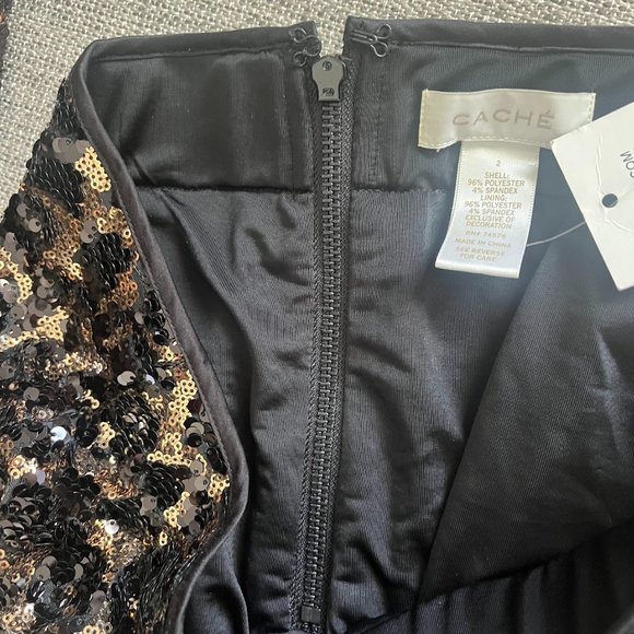 Cache Sequin Skirt and top- Animal Print - Picture 8 of 15